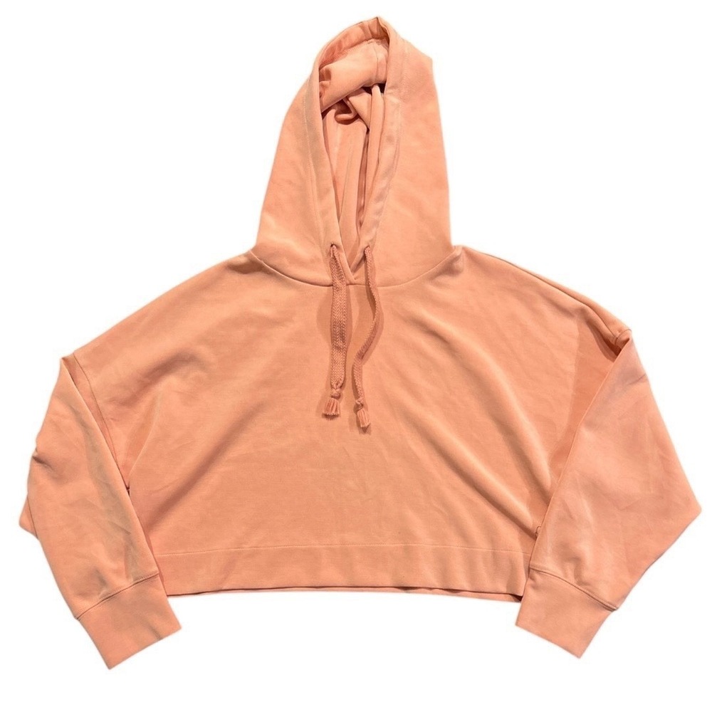 NWOT AS Revival Coral Super Soft Cropped Pullover Hoodie Woman's Size Large